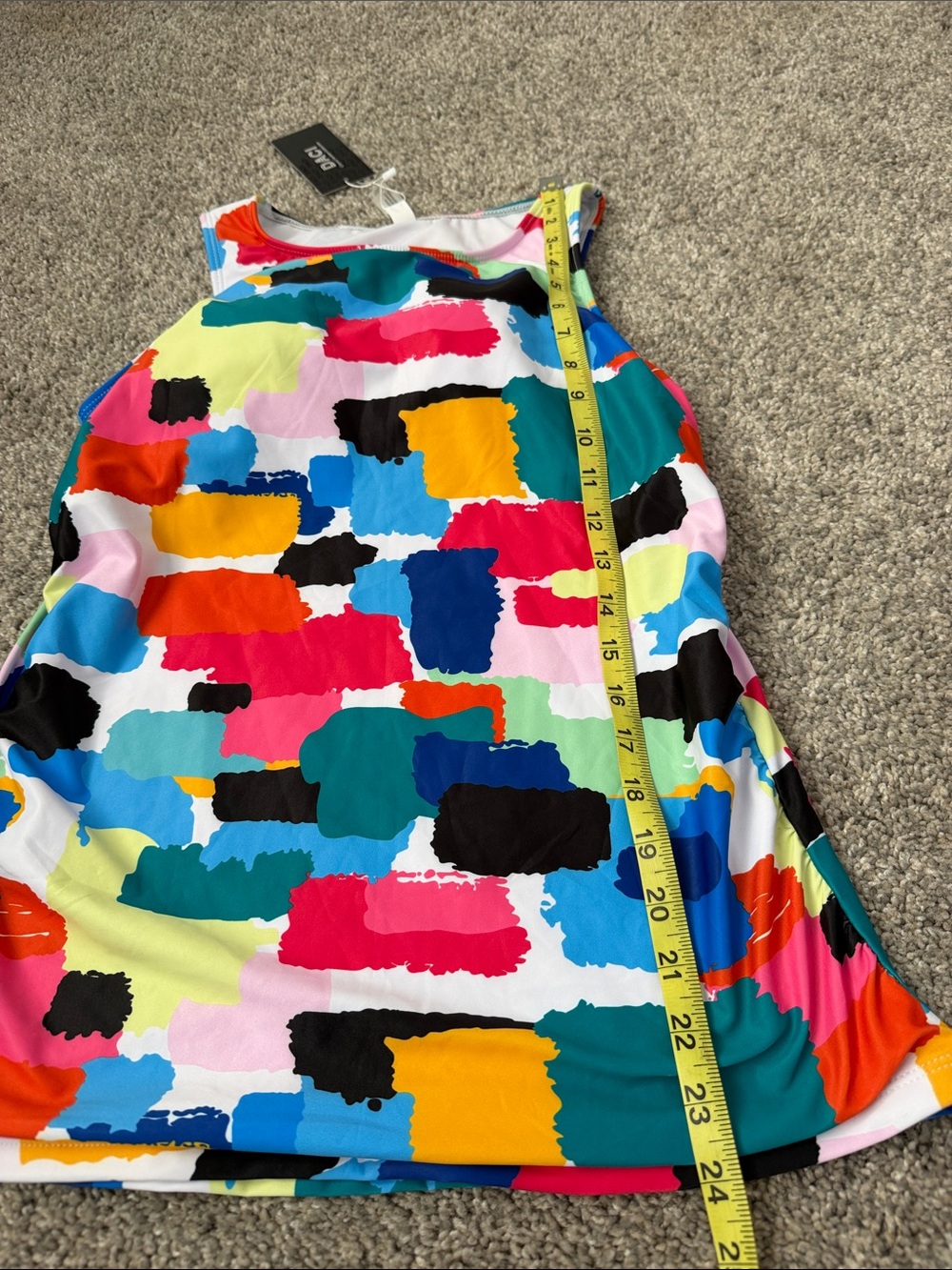 NWT Med. DACI Tankini Top with Tummy Control, runs big, $15 - Picture 5 of 7